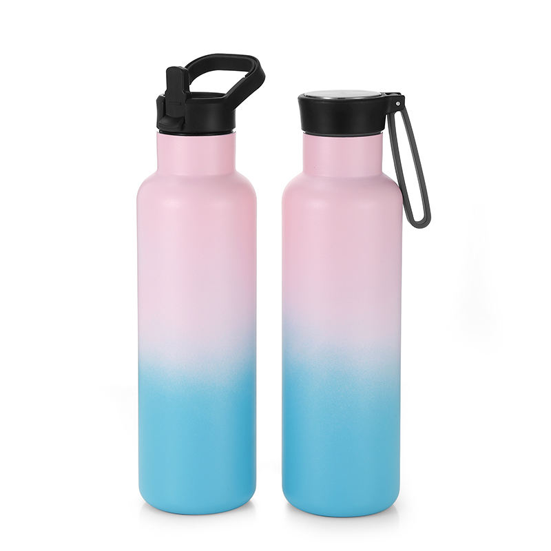 20oz Vacuum Flasks Middle Mouth Thermo Vacuum Insulated bottle Stainless Steel Sports Water Bottle With Straw /Flip Handle